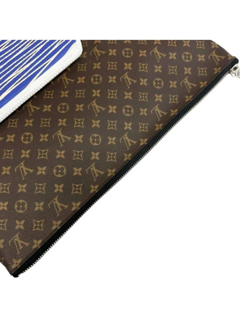 Louis Vuitton Patchwork Monogram Clutch Canvas Brown